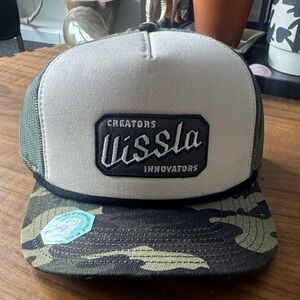 VISSLA Beige Front & Green Camo Trucker Hat